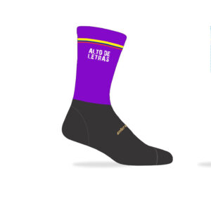 Medias Reto Mariquita Letras Morado