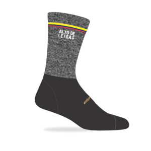 Medias Reto Mariquita Letras Gris