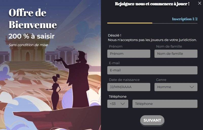 Olympe casino remplace cresus casino à France